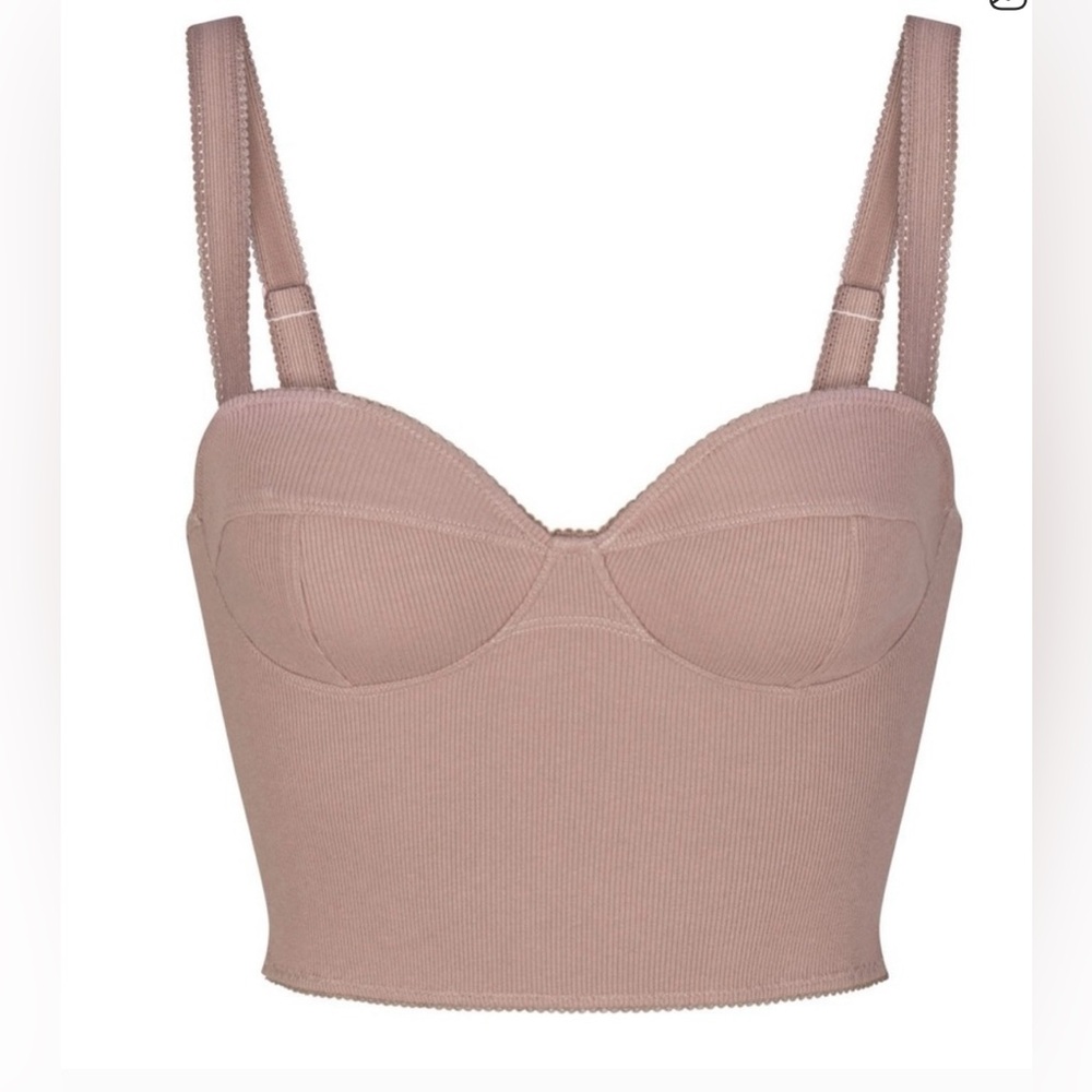 જ⁀➴ SKIMS Cotton Rib Underwire Tank | Umbre XS